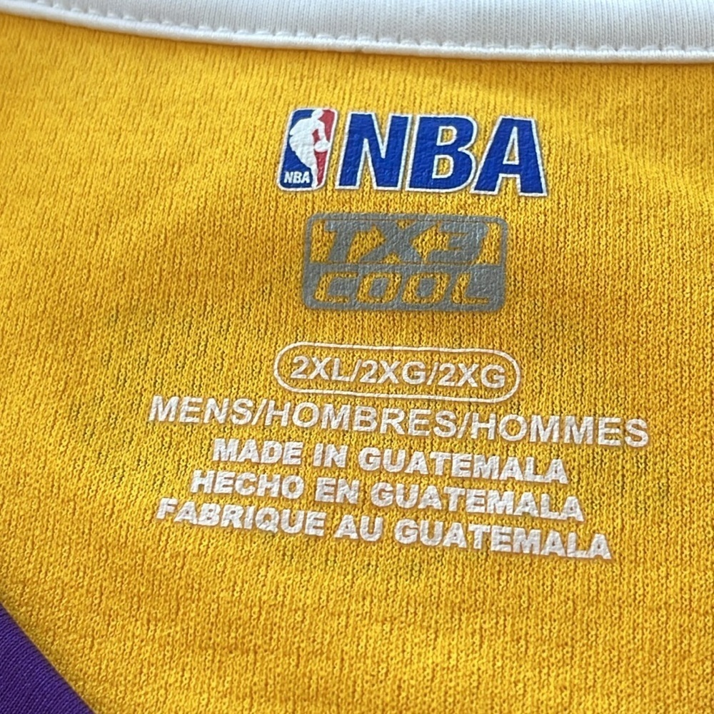Lebron James #23 Los Angeles Lakers Jersey by NBA TX3 Cool Size 2XL w/ FLAWS - Picture 11 of 15